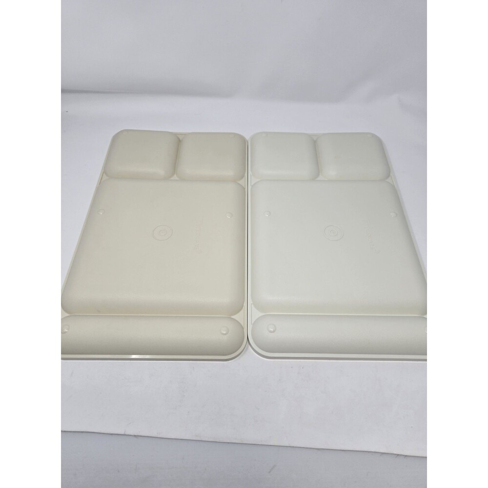 VINTAGE TUPPERWARE LOT CAFETERIA LUNCH TRAY DIVIDED PLATE MIXED #1535 SET OF 6 - Picture 6 of 11